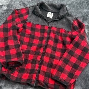 Carter's Red and Black Plaid Kids Hoodie